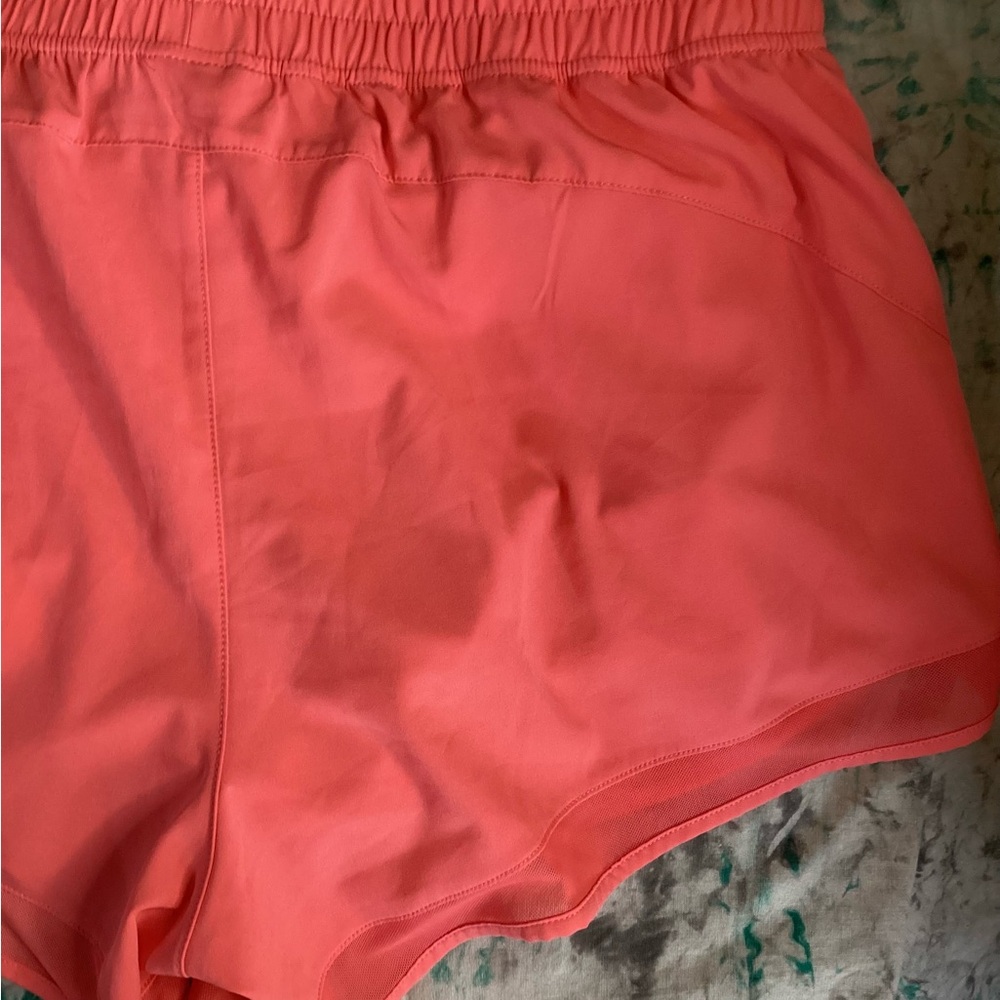 90 Degree By Reflex Vibrant Coral Athletic Shorts L - Picture 9 of 12
